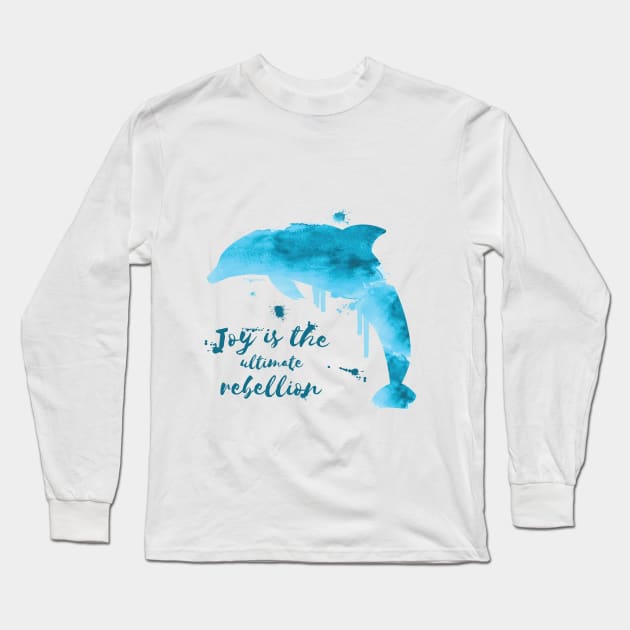 cute dolphin in water color Long Sleeve T-Shirt by Midoart